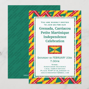 GRENADA INDEPENDENCE CELEBRATION Grenadian Flag Kaart
