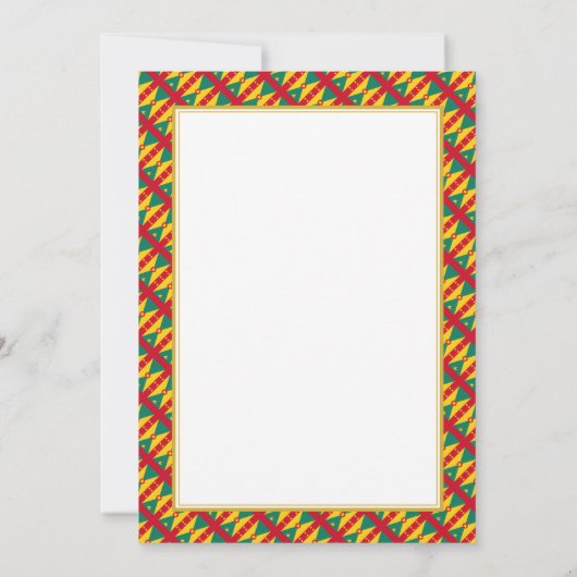 GRENADA INDEPENDENCE JUBILEUM KAART (Achterkant)