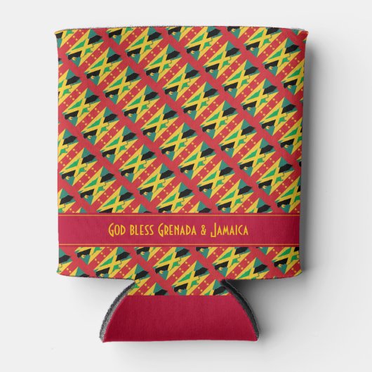 GRENADA JAMAICA Dual Flag op persoonlijke titel Blikjeskoeler (Voorkant)