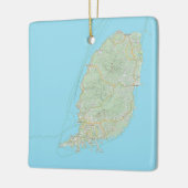Grenada Kaart Kerstmis Keramisch Ornament (Links)