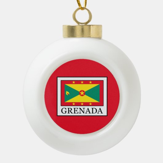 Grenada Keramische Bal Ornament (Voorkant)