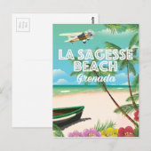 Grenada La Sagesse Reisposter Briefkaart (Voorkant / Achterkant)