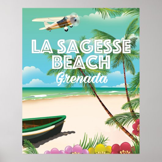 Grenada La Sagesse Travel Poster (Voorkant)