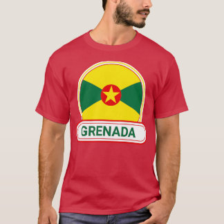Grenada Landenbadge Grenada Vlag T-shirt