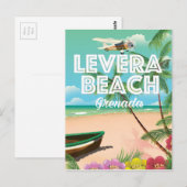 Grenada levera strand Reisposter Briefkaart (Voorkant / Achterkant)