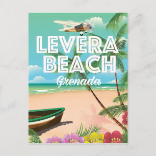 Grenada levera strand Reisposter Briefkaart