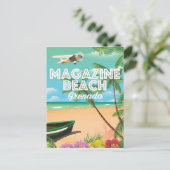 Grenada Magazine Beach Travel Poster Briefkaart (Staand voorkant)
