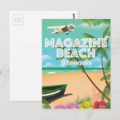 Grenada Magazine Strand Reisposter Briefkaart (Voorkant / Achterkant)