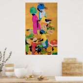 Grenada Market Scene Poster (Keuken)