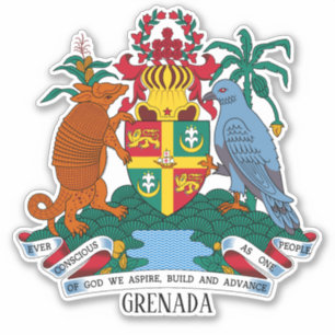 Grenada - nationaal wapenschild patriottisch sticker
