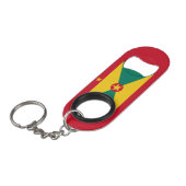 Grenada National Flag Patriotic Mini Flessenopener (Voorkant Gekanteld)