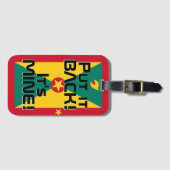 Grenada Nationale Vlag Grappig Patriottisch Bagagelabel (Voorkant (horizontaal))