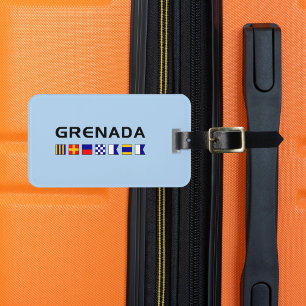 Grenada Nautical Maritime Sailing Flags Bagagelabel