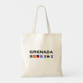 Grenada Nautical Maritime Sailing Flags Tote Bag (Achterkant)
