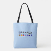 Grenada Nautical Maritime Sailing Flags Tote Bag (Achterkant)