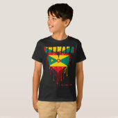 Grenada Onafhankelijkheidsdag Grenadiaanse 50e T-shirt (Voorkant volledig)