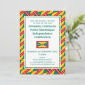 GRENADA ONAFHANKELIJKHEIDSVIERING Grenadische Vlag Kaart (Staand voorkant)