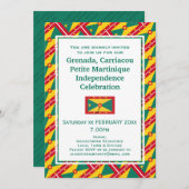 GRENADA ONAFHANKELIJKHEIDSVIERING Grenadische Vlag Kaart (Voorkant / Achterkant)