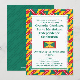 GRENADA ONAFHANKELIJKHEIDSVIERING Grenadische Vlag Kaart