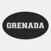 Grenada Ovale Sticker (Voorkant)