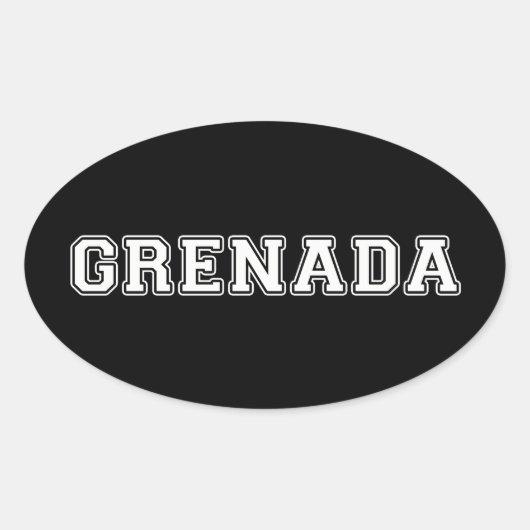 Grenada Ovale Sticker (Voorkant)