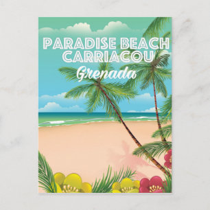 Grenada paradijsstrand carriacou Reisposter Briefkaart