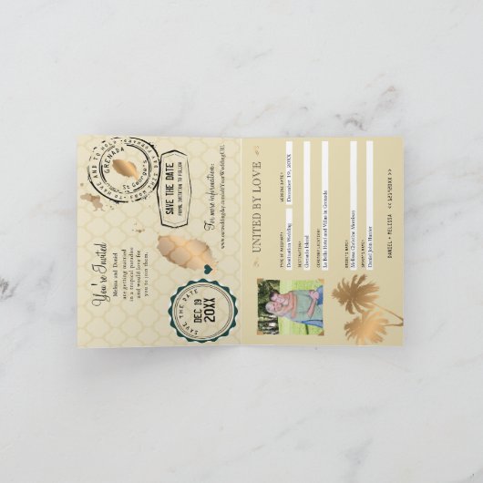 Grenada Passport Sla de datum bekendmaking op Aankondiging (Binnen)