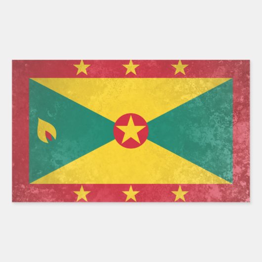 Grenada Rechthoekige Sticker (Voorkant)
