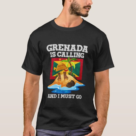 Grenada roept en ik moet gaan t-shirt (Voorkant)