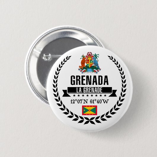 Grenada Ronde Button 5,7 Cm (Voorkant /achterkant)