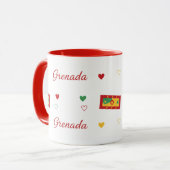 Grenada Roots Pattern Mok | Caribische Vlag (Voorkant links)
