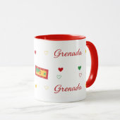 Grenada Roots Pattern Mug | Caribbean Flag Mok (Voorkant rechts)