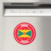 Grenada Round Emblem Magneet (Insitu (Vaatwasser))