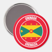 Grenada Round Emblem Magneet (Voorkant / Achterkant)