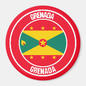 Grenada Round Emblem Magneet (Voorkant)