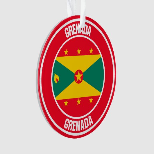 Grenada Round Emblem Ornament (voorkant)