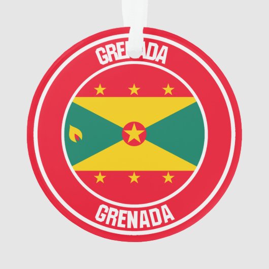 Grenada Round Emblem Ornament (achterkant)