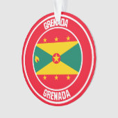 Grenada Round Emblem Ornament (voorkant)