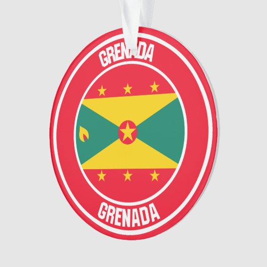 Grenada Round Emblem Ornament (voorkant)