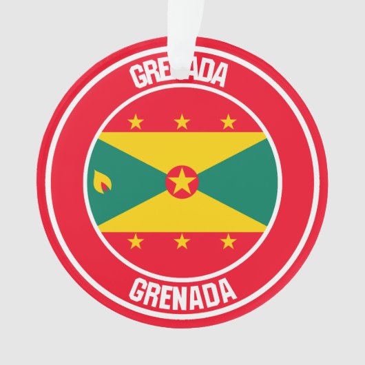 Grenada Round Emblem Ornament (voorkant)