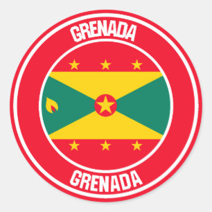 Grenada Round Emblem Ronde Sticker