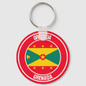 Grenada Round Emblem Sleutelhanger (Voorkant)