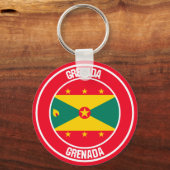 Grenada Round Emblem Sleutelhanger (Voorkant)