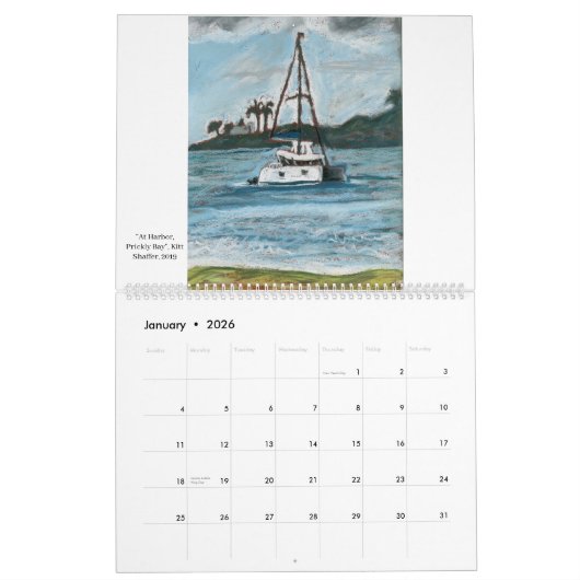 Grenada-schema voor tekeningen kalender (Jan 2026)