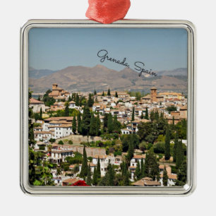 Grenada, Spanje cityscape Metalen Ornament