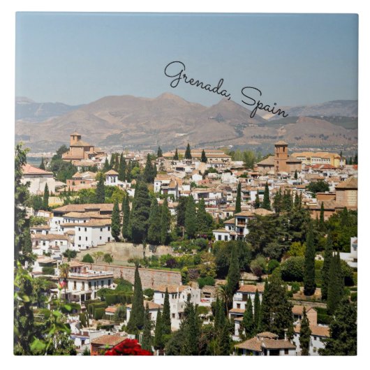 Grenada, Spanje cityscape Tegeltje (Voorkant)