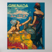 Grenada, Spanje, twee meisjes, oud poster (Voorkant)