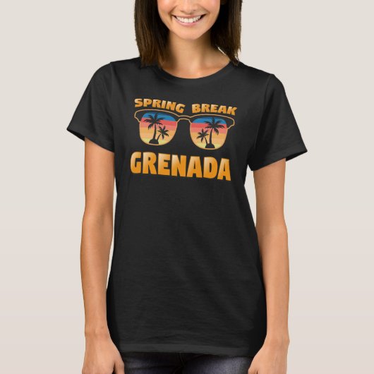 Grenada Spring Break Matching Cool Sunglas T-shirt (Voorkant)