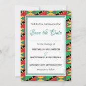 GRENADA ST KITTS Dual Patriottic Custom Scripting Save The Date (Voorkant)
