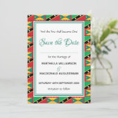 GRENADA ST KITTS Dual Patriottic Custom Scripting Save The Date (Staand voorkant)